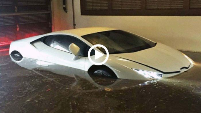 Έτσι πνίγηκε η Lamborghini Huracan! (video)